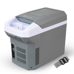 KILIG Zyro 8 Liter Electric Car Cooler & Warmer 12v Plug in Cooler with AC/DC Car Mini Fridge Portable Electric Cooler for Car, Camping, Travelling, Truck