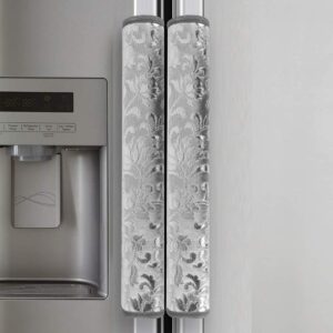 Sa Decor Fridge Handle Cover Silver Refrigerator Kitchen Decor (Silver)