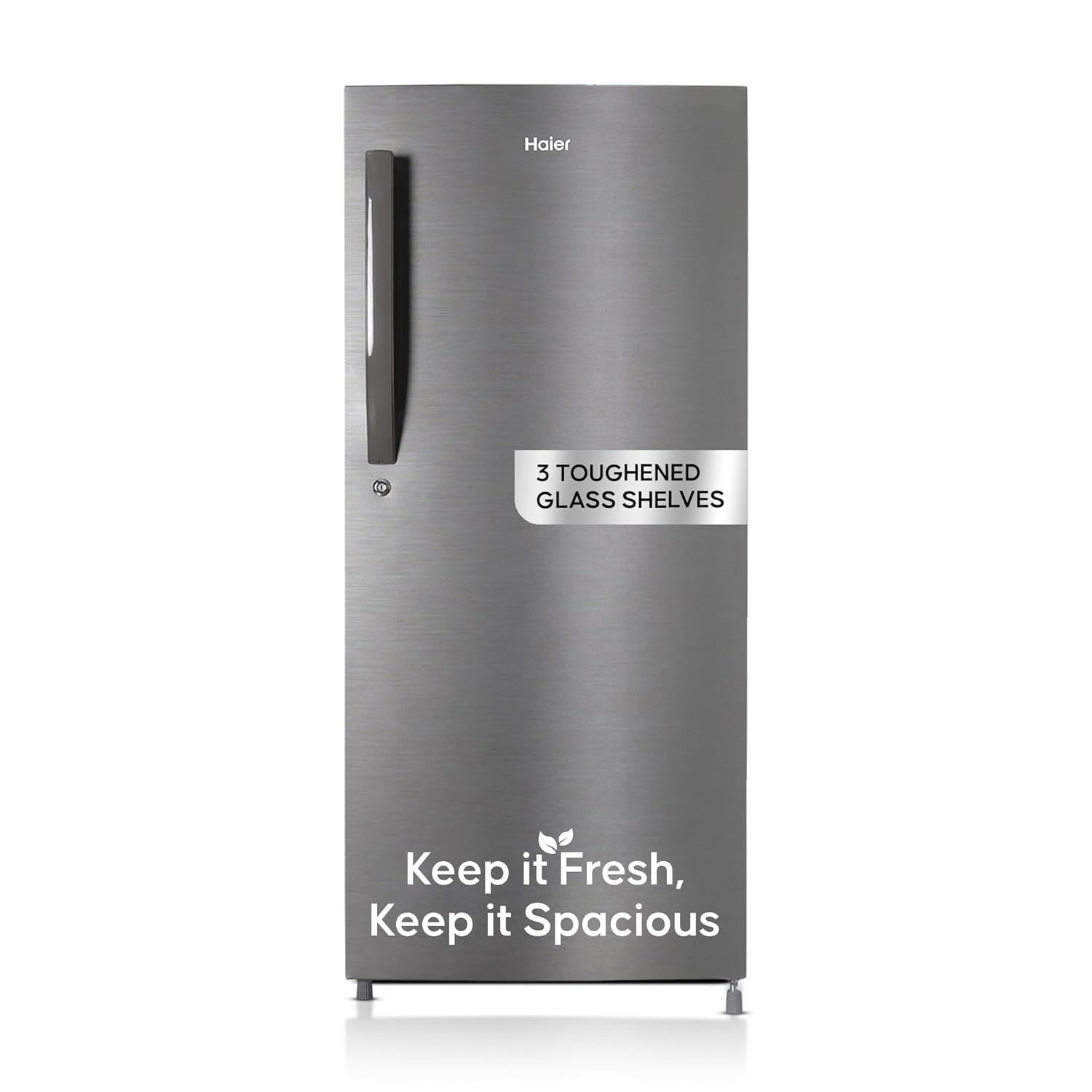 Haier 190L 5 Star Direct Cool Single Door Refrigerator | 3 Toughened Glass Shelves | Fast Ice Making in Just 60 minutes | Large Veg Box| Easy Clean Back (HED-205DS-P, Dazzle Steel) Haier 190L 5 Star Direct Cool Single Door Refrigerator | 3 Toughened Glass Shelves | Fast Ice Making in Just 60 minutes | Large Veg Box| Easy Clean Back (HED-205DS-P, Dazzle Steel)