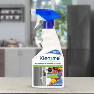 Klenzmo by Kleenest Refrigerator Cleaner Spray & Deodorizer 500ml | Food-Safe Formula | Eliminates Odors & Stains | Cleans Fridge Shelves, Drawers & Interior Surfaces