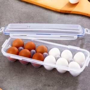 Stewit Plastic Egg Tray for Fridge – Space-Saving Storage Box for 12 Eggs | Sturdy & Stylish Egg Organizer (12 Grid,Transparent)