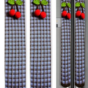 Unique Multipurpose 11″x6″ Cotton 3 Layer Handle Cover for Fridge, Microwave, Oven, Door –Soft & Washable Handle Protector for Single/Double Door Suitable for All Brands–Black Pack of 2