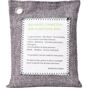 Fridge Deodorizer, Activated Charcoal Odor Absorber, Long Lasting Freshener for Fridge Cleaning and Odour Removal Shoe Cabinet Smell Remover for Refrigerator and Freezer(200g)