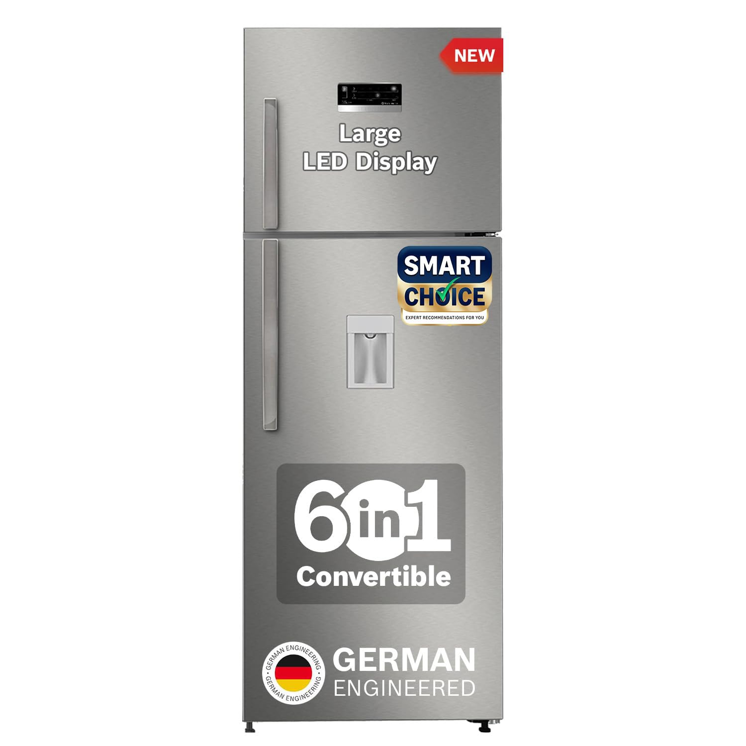 BOSCH Max Convert 368L, 3-Star, Inverter Frost Free Double Door Refrigerator With Water Dispenser (CTC39S03DI, 6-in-1 Convertible, VitaFresh Technology, 2 Cooling System, Shiny Silver) BOSCH Max Convert 368L, 3-Star, Inverter Frost Free Double Door Refrigerator With Water Dispenser (CTC39S03DI, 6-in-1 Convertible, VitaFresh Technology, 2 Cooling System, Shiny Silver)