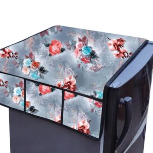 Fridge Handle Covers for LG, Samsung and All Other Set of 2pcs Printed Non wooven Size (Yellow-Puppy)