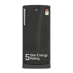 Godrej 194 L 5 Star | Hygiene+ Inverter Technology | Turbo Cooling and Moisture Control Technology | Base Drawer | Direct Cool Single Door Refrigerator (2025 Model, RD M200E TDI FS ST, Fossil Steel)