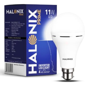 Halonix 11W Emergency Inverter Bulb | Rechargeable Emergency Led Bulb for Power Cuts | Backup : Upto 4hrs | Cool Day Light | Pack of 1 | Rechargeable Emergency light |