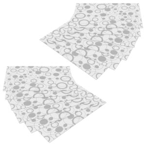 Kuber Industries Fridge Mats | PVC Circle Print | Mat for Refrigerator | Refrigerator Mat | Placemats for Kitchen | Shelf Liner Mat | Set of 12 | White