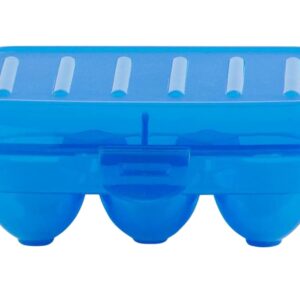 Kuber Industries Plastic 6 Slot Egg Container,Tray, Holder for Refrigerator & Kitchen (Blue)-46KM0396