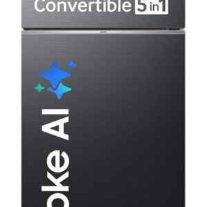 Samsung 330 L, 3 Star, Convertible 5-in-1, Digital Inverter, Frost Free Double Door, WiFi Enabled Bespoke AI Refrigerator (RT34DG5A4DBXHL, Luxe Black)