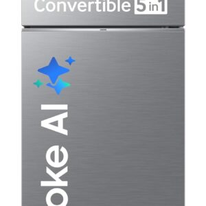 Samsung 419 L, 2 Star, Convertible 5-in-1, Digital Inverter, Frost Free Double Door, Bespoke AI WiFi Enabled Refrigerator (RT45DG6A2BS8HL, Silver, Elegant Inox)